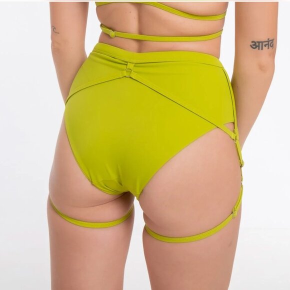 NWOT Nona Perkasa Angel Pole Bottoms - Vert Green, Size S - Picture 3 of 8